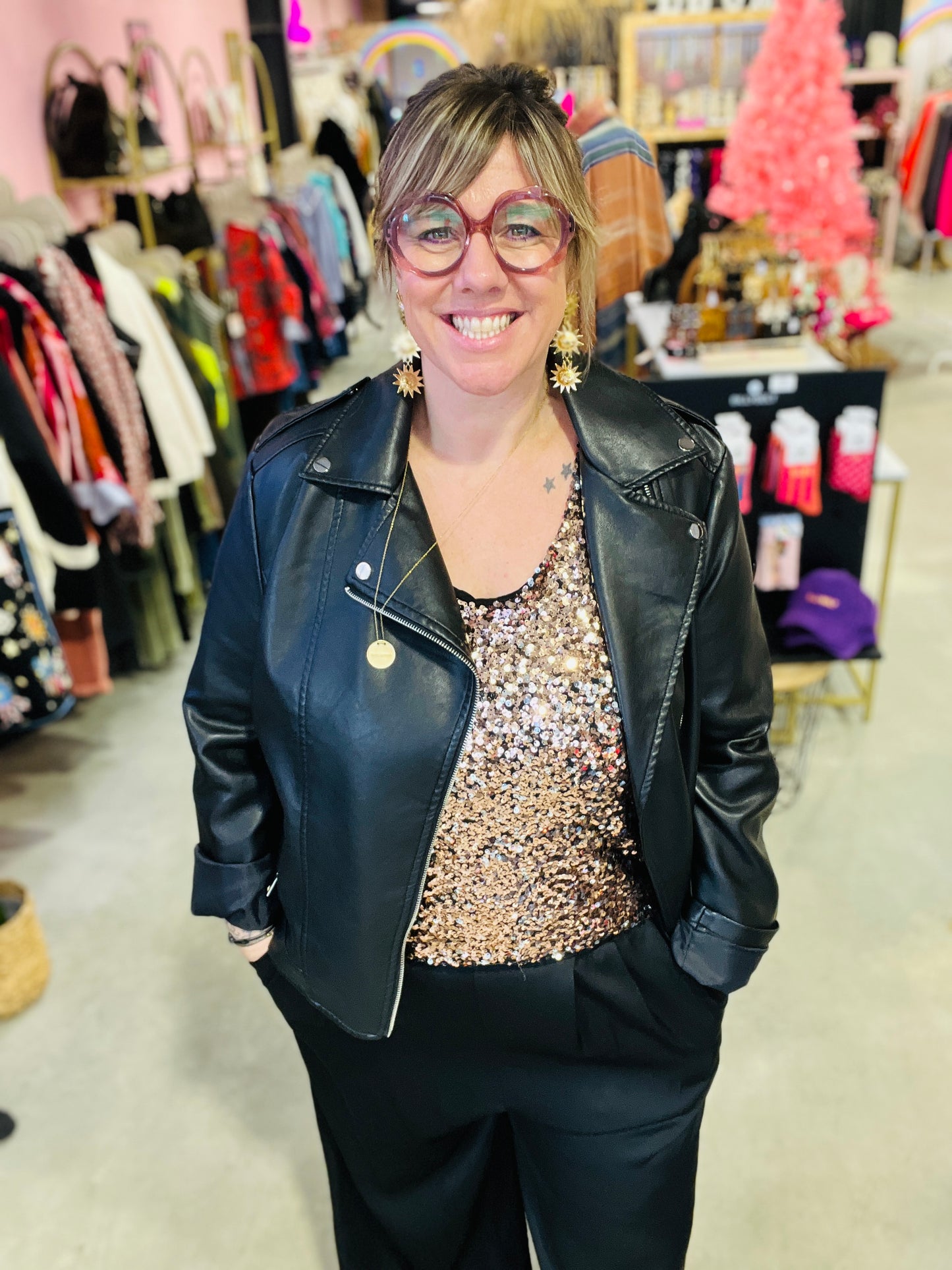 Top sequins Cloe - Bronze