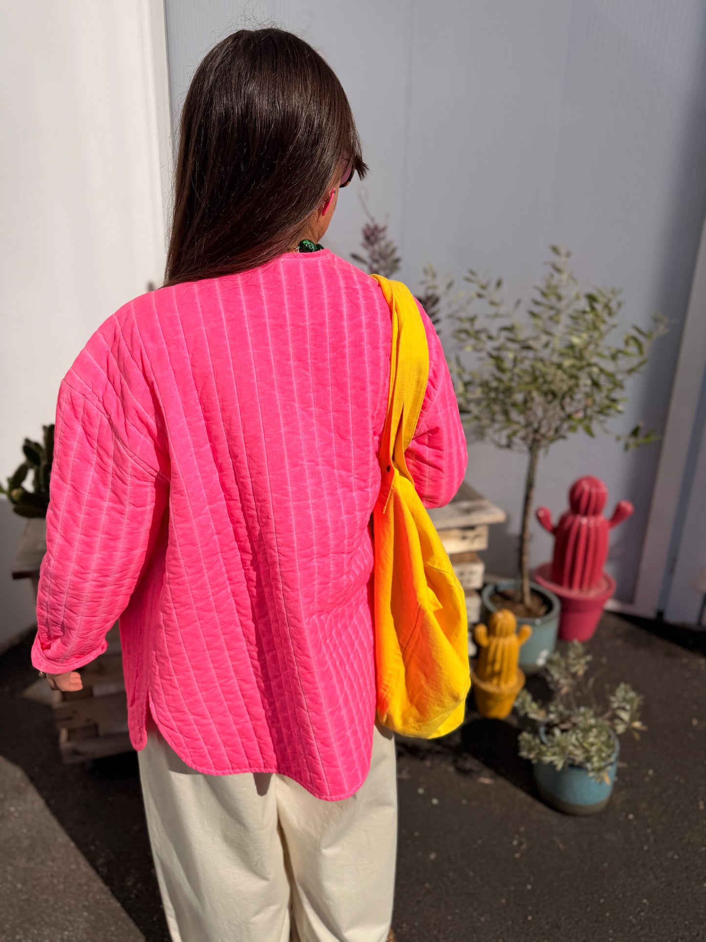 Veste matelassée Maika - rose fluo