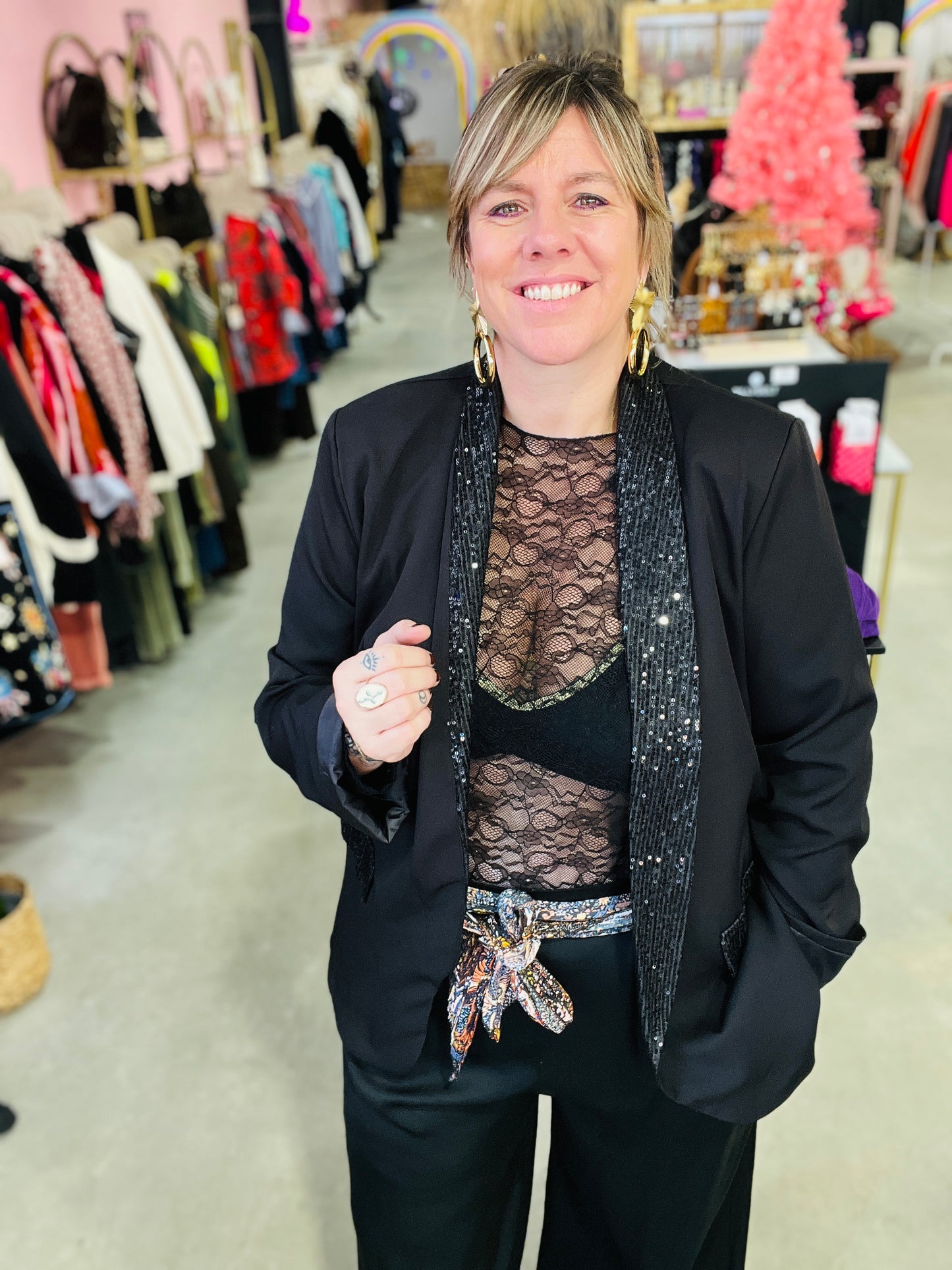 Blazer sequins Maje - Noir