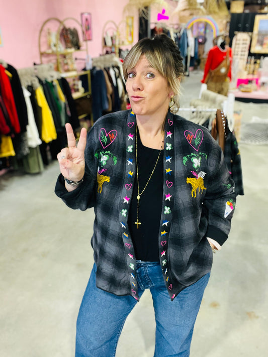 Veste Moment broderies colorées