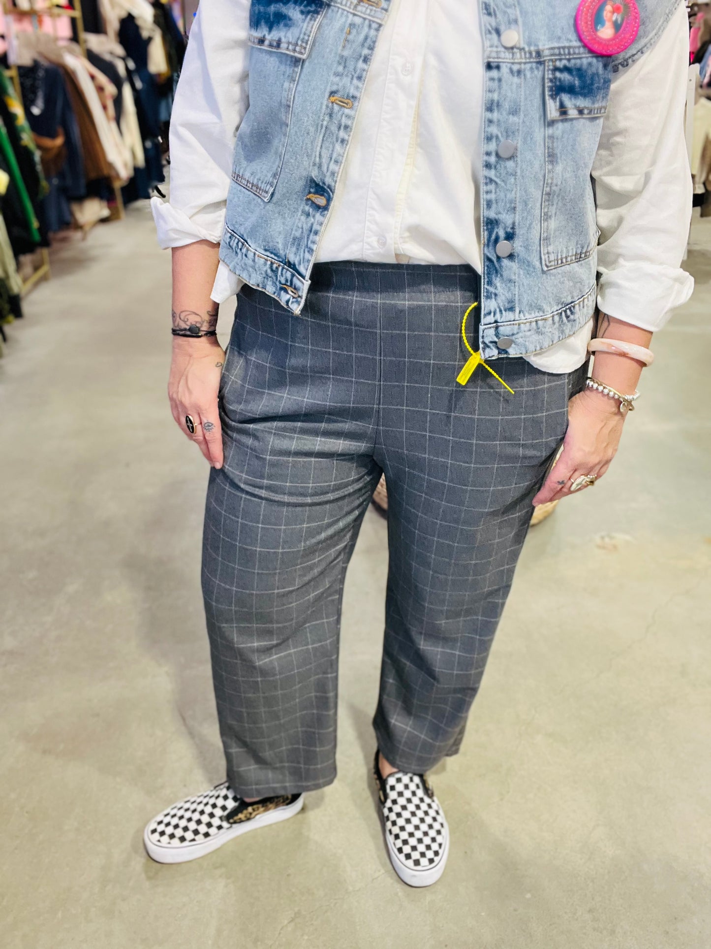 Pantalon HAILA by Banditas - carreaux gris