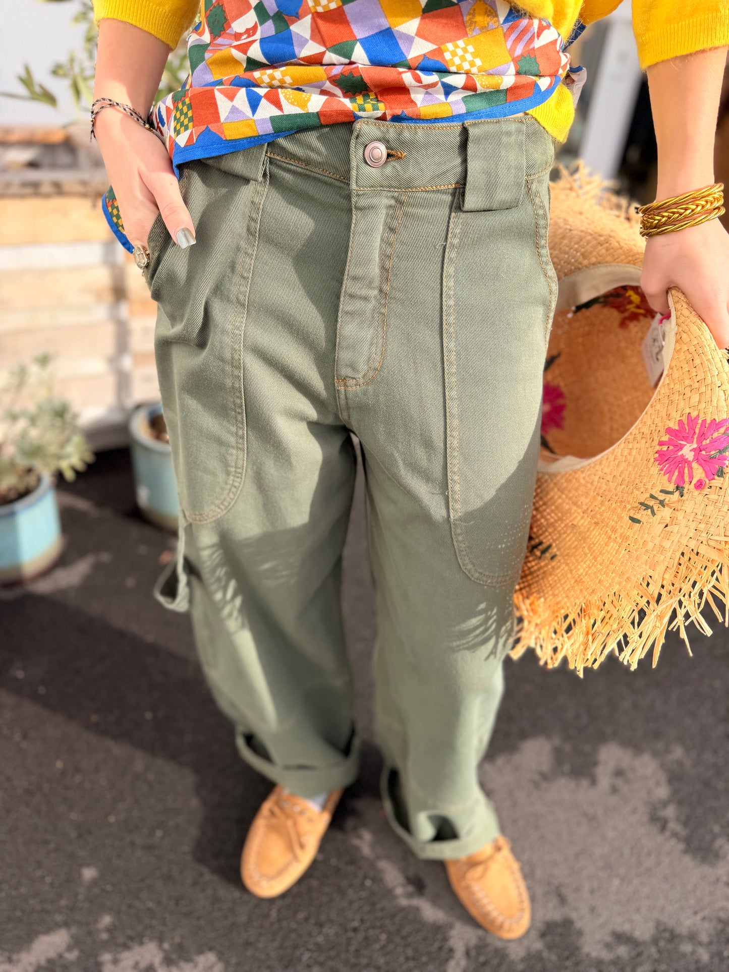 Pantalon Graciela Cargo - Kaki