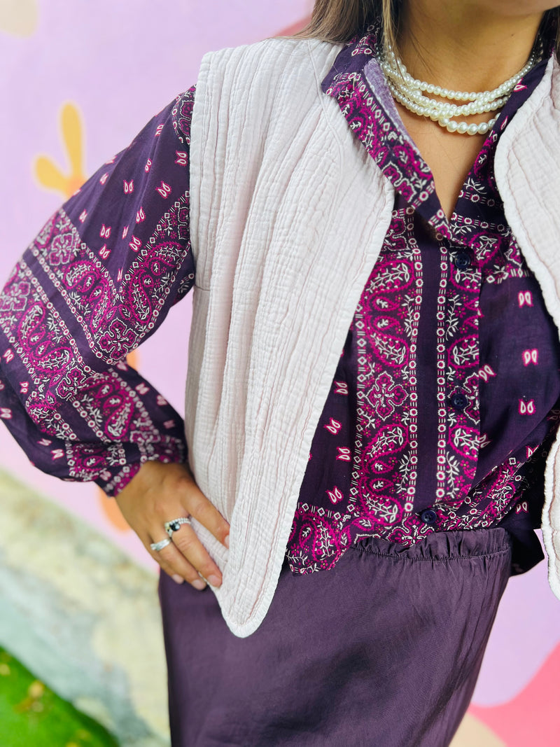 Blouse Bandana - Aubergine