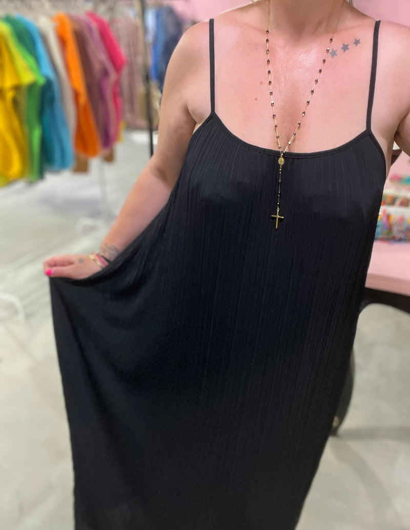 Robe plissée Black