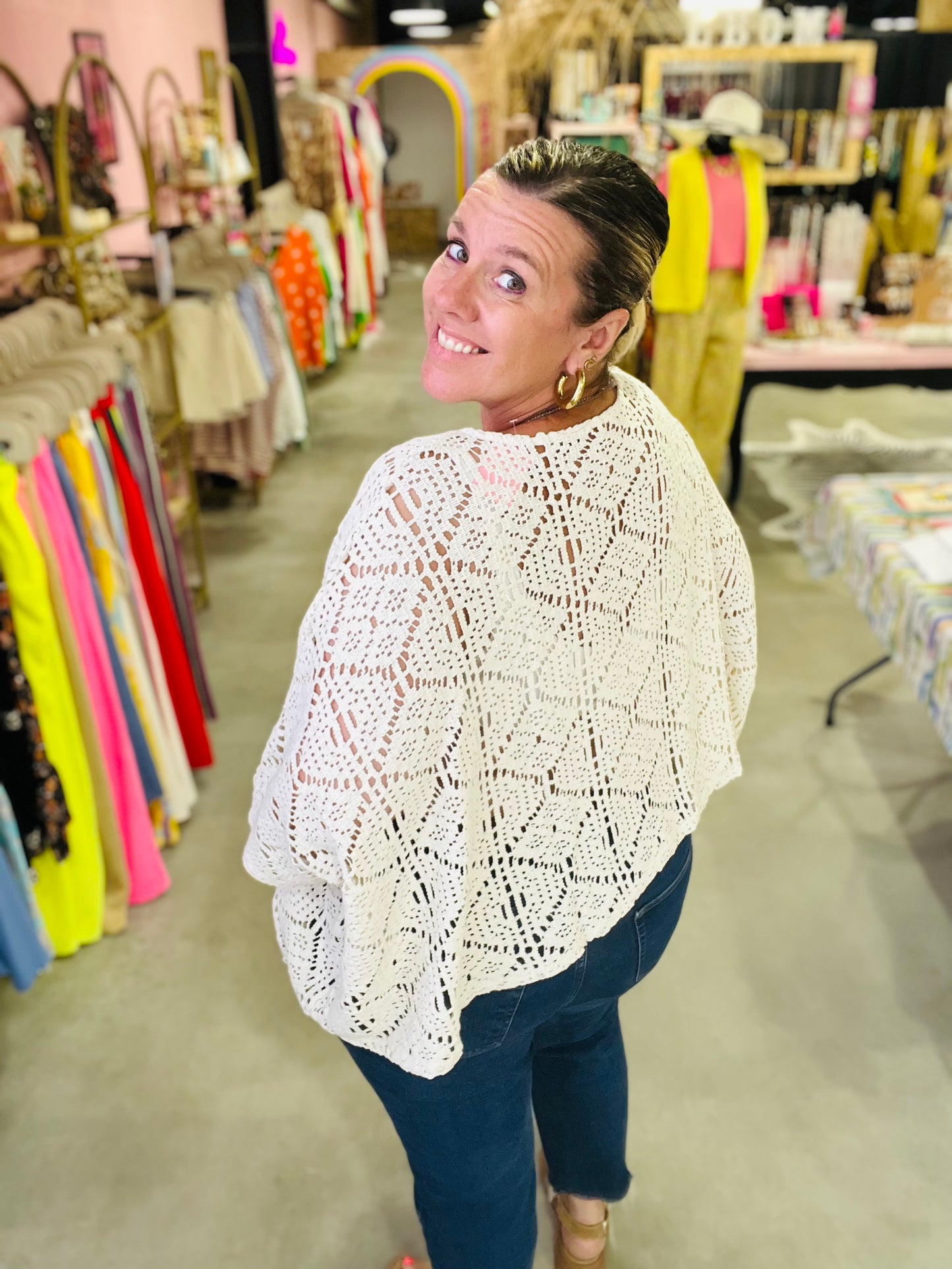 Top Ibiza crochet - écru