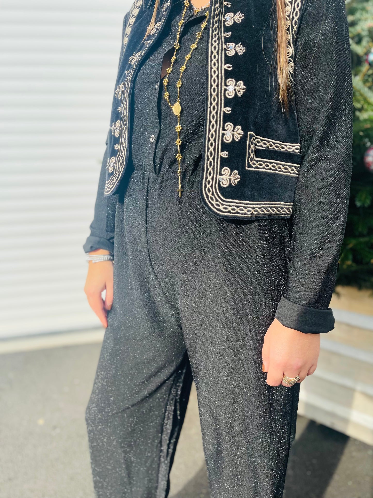 Combi paillettes DAPHNE - Noir