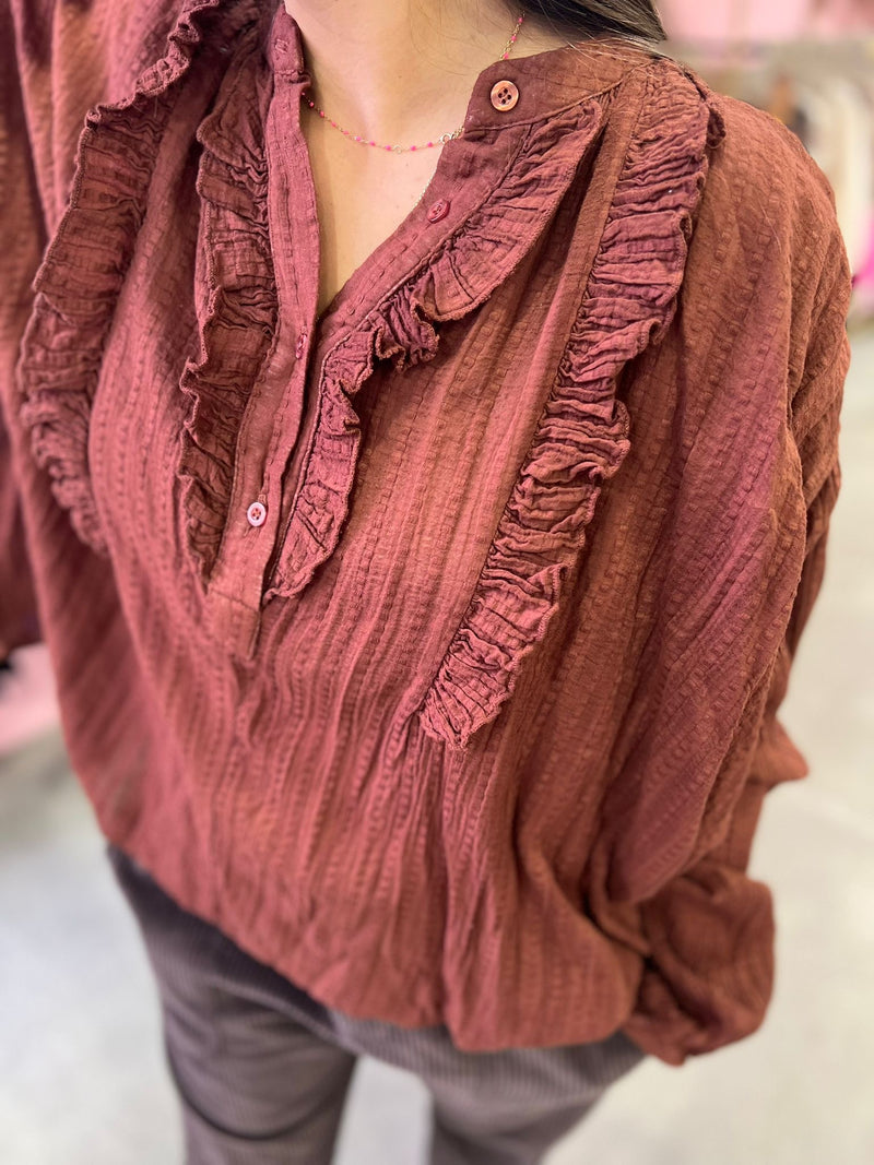 Chemise LINDA - MARRON