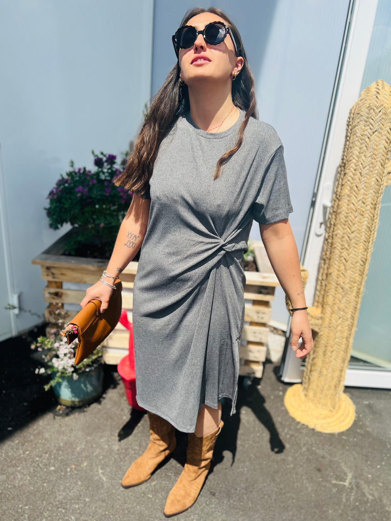 Robe coton DORIS - Gris