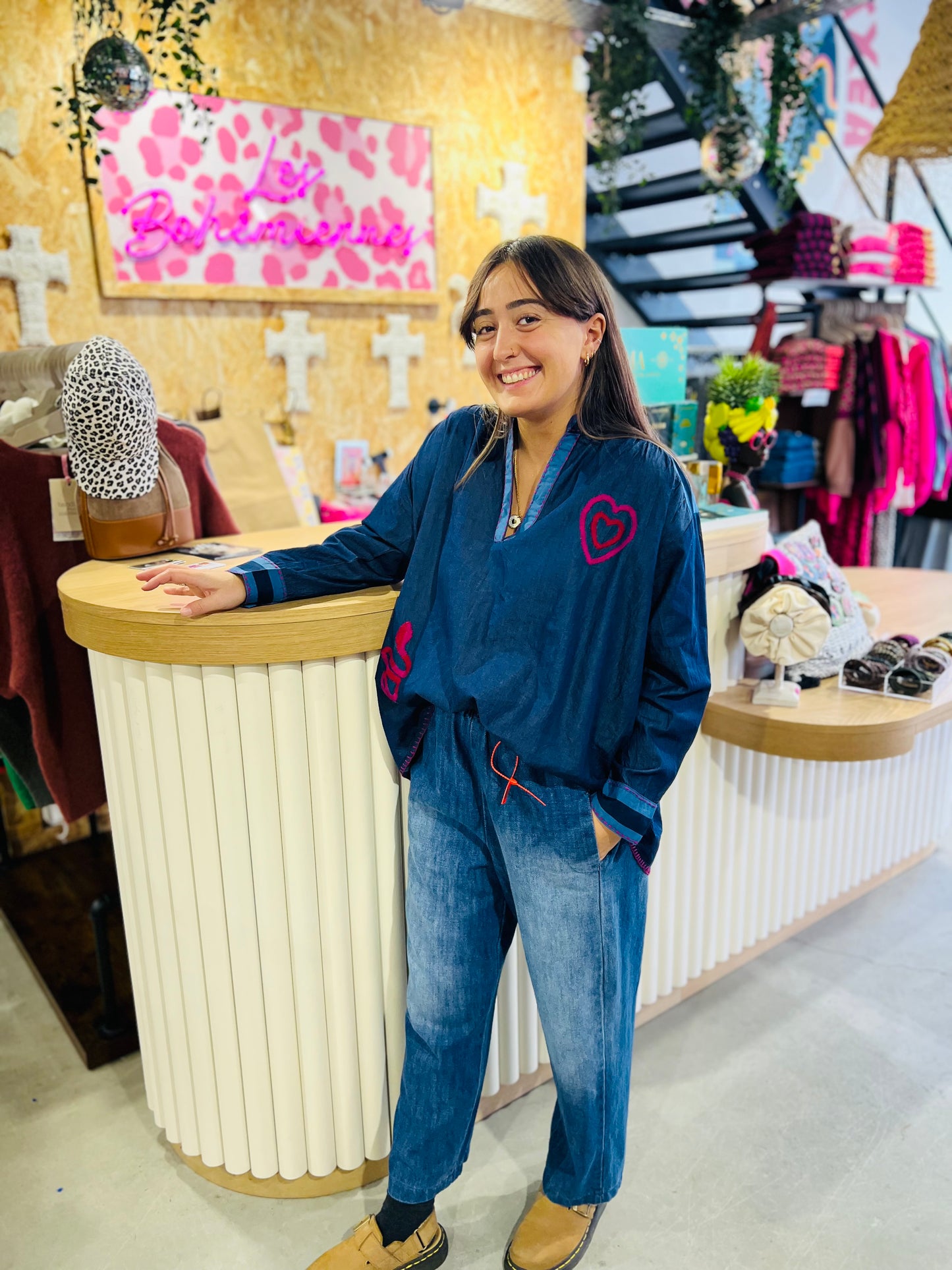 Blouse KIMA - Denim rayé