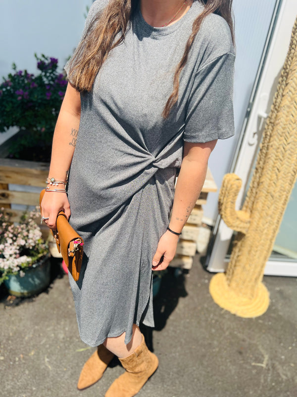 Robe coton DORIS - Gris