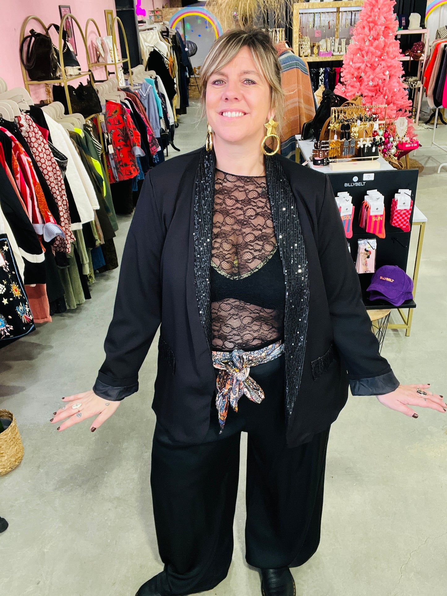 Blazer sequins Maje - Noir