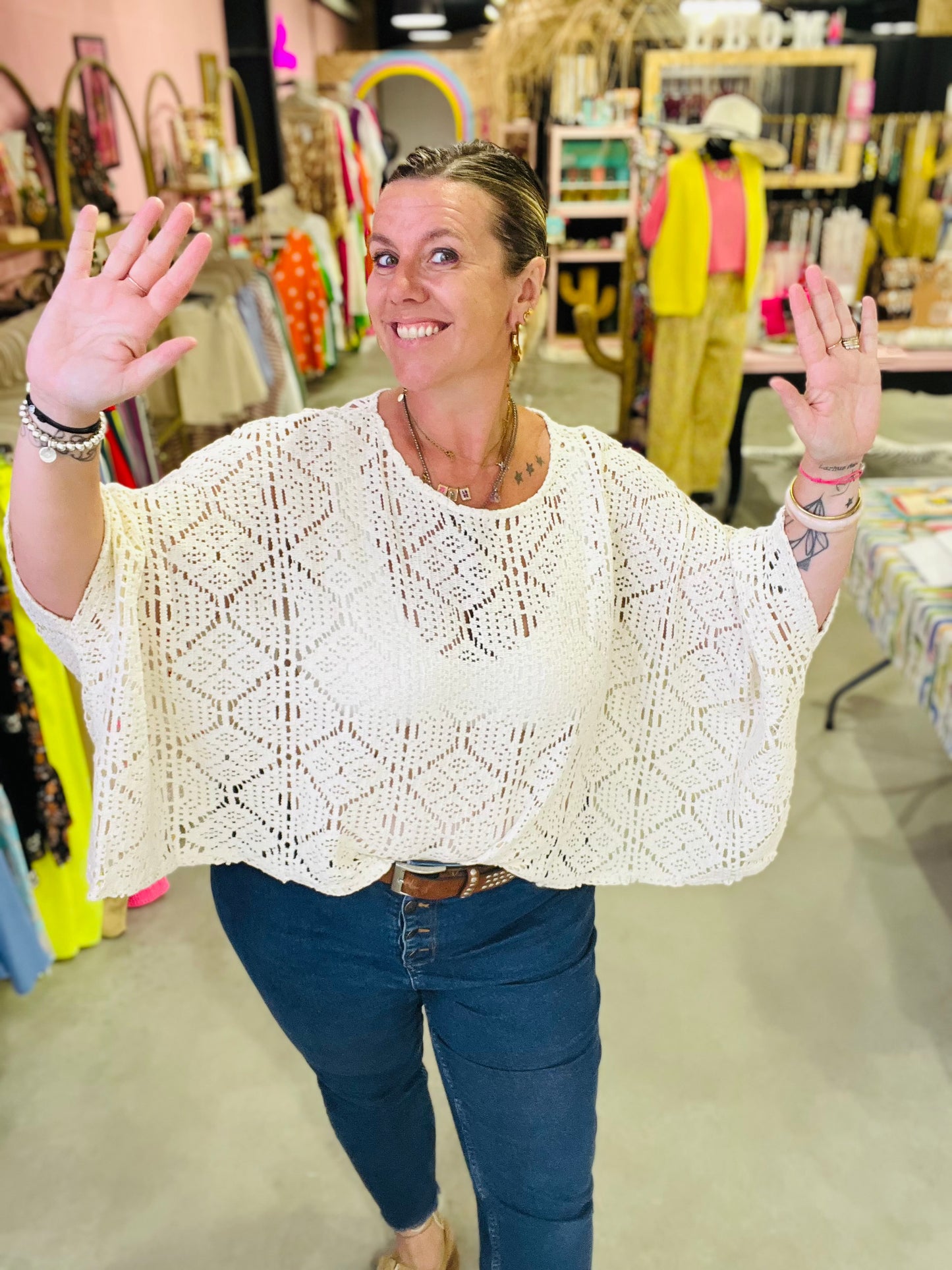 Top Ibiza crochet - écru