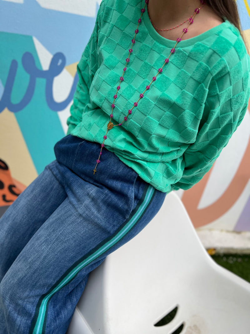 Sweat éponge Palm Sonia - Vert