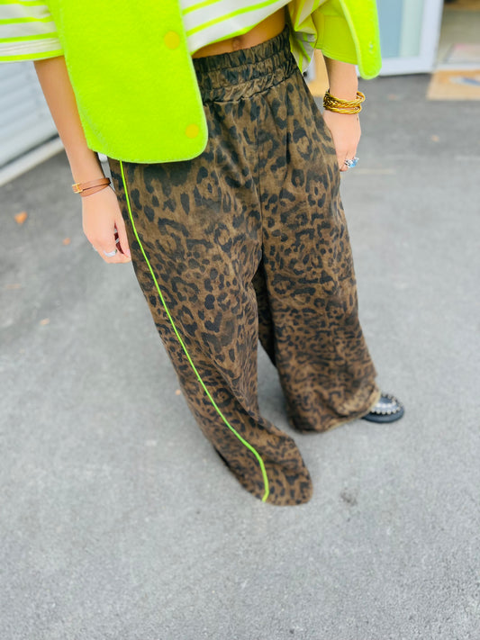 Pantalon Mariolu by Banditas - Léo bande jaune fluo