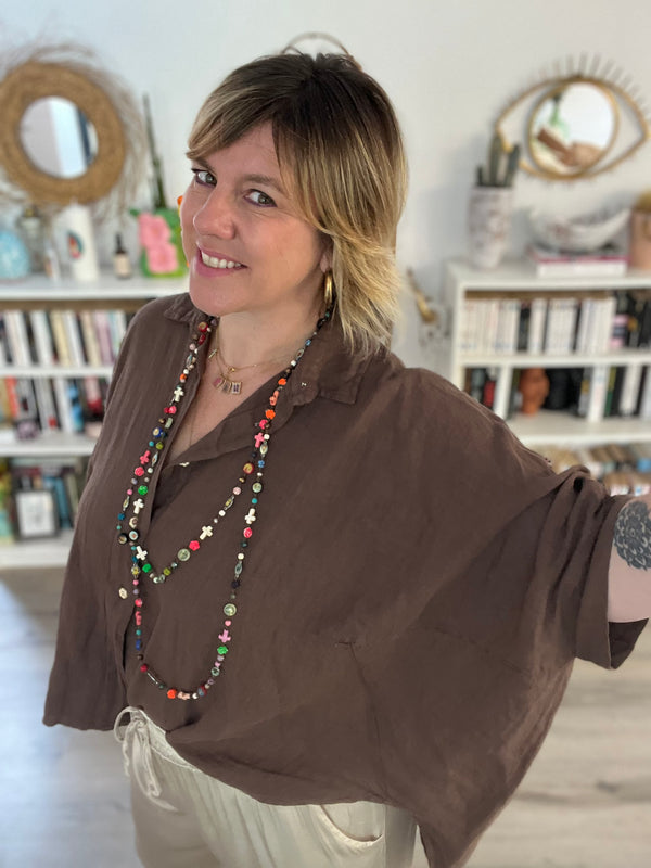 Chemise oversize IVY 100% lin - 4 couleurs
