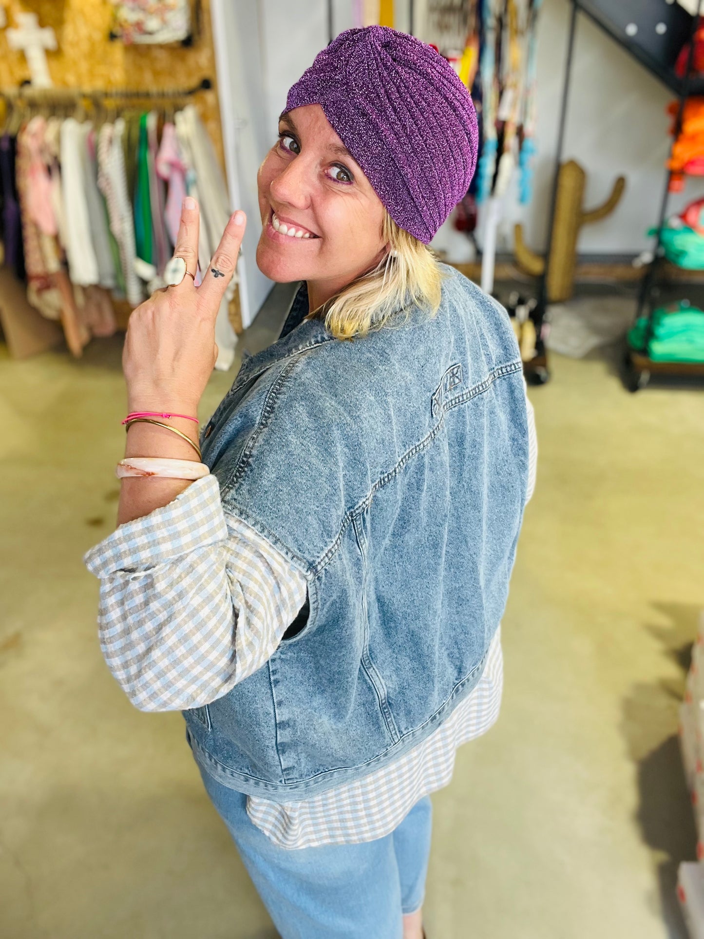 Veste en jean sans manche Cindi