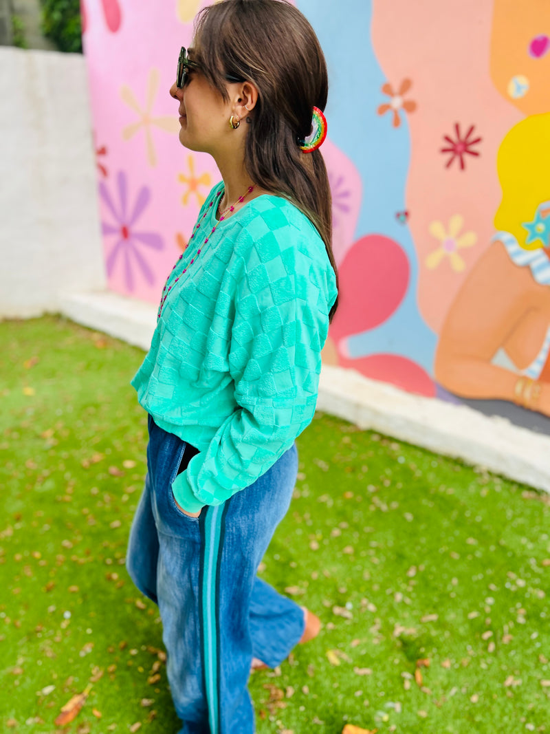 Sweat éponge Palm Sonia - Vert