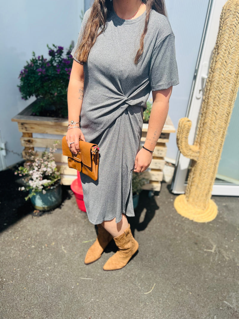 Robe coton DORIS - Gris