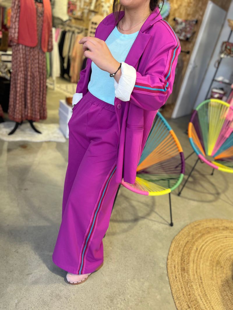 Pantalon FEVER BANDE by Banditas - Violine