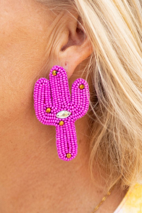 Boucles d'oreilles Cactus - 2 couleurs