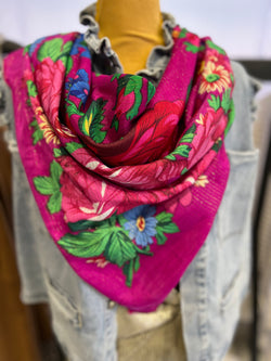 Foulard Babouchka - Rose