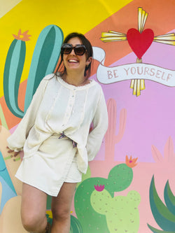Jupe short Jadene en Jean - Ecru