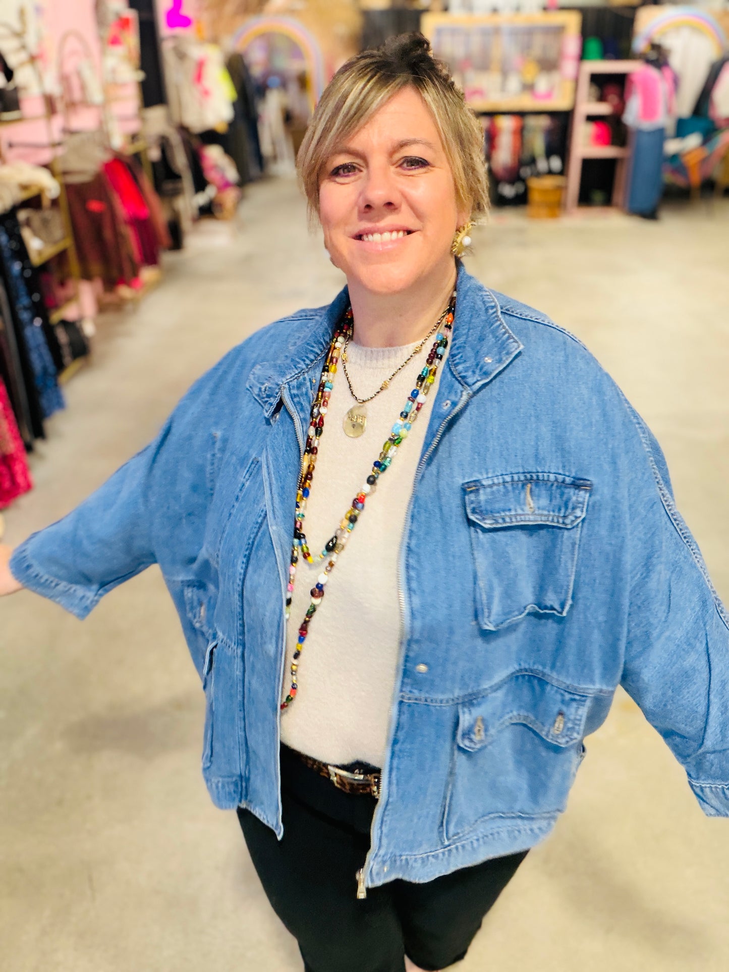 Veste Ilaria Jean oversize