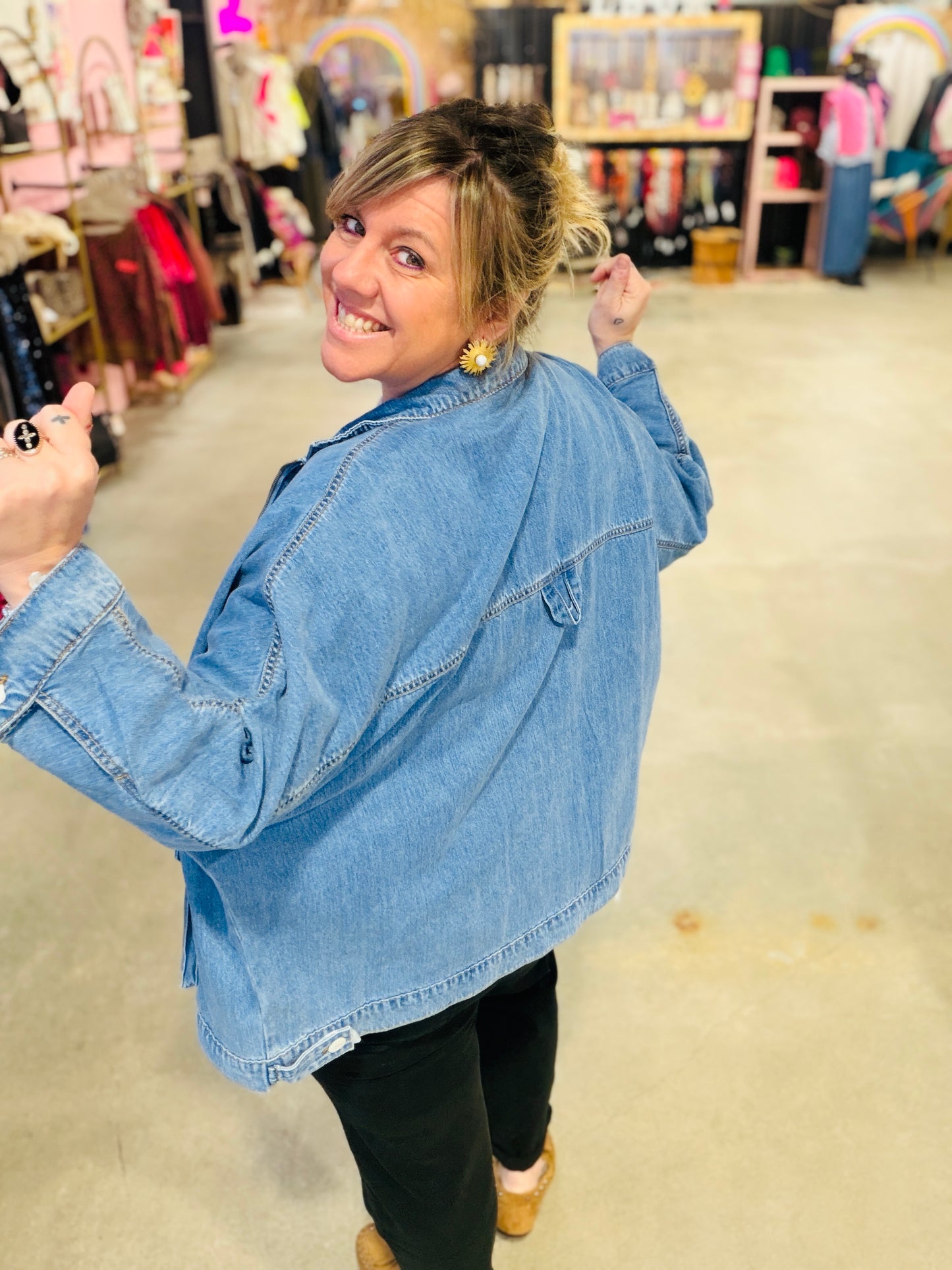 Veste Ilaria Jean oversize