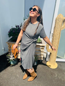 Robe coton DORIS - Gris