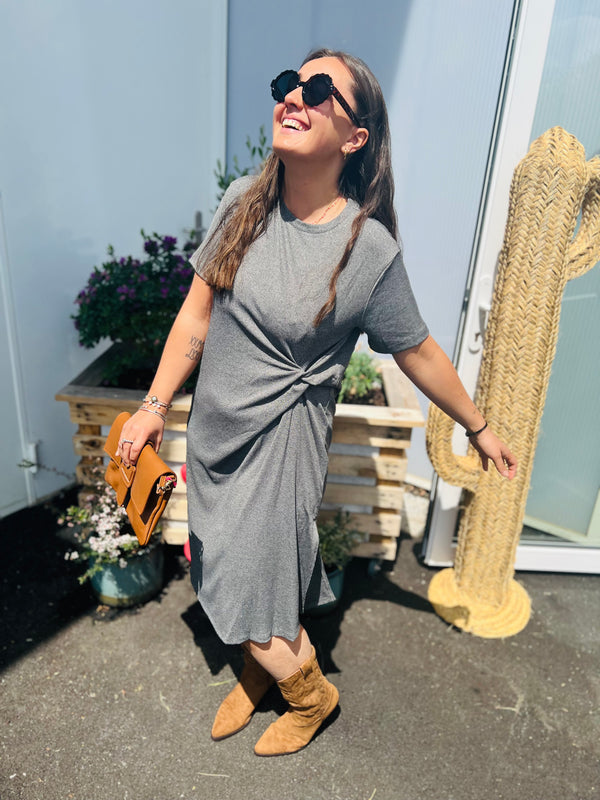 Robe coton DORIS - Gris