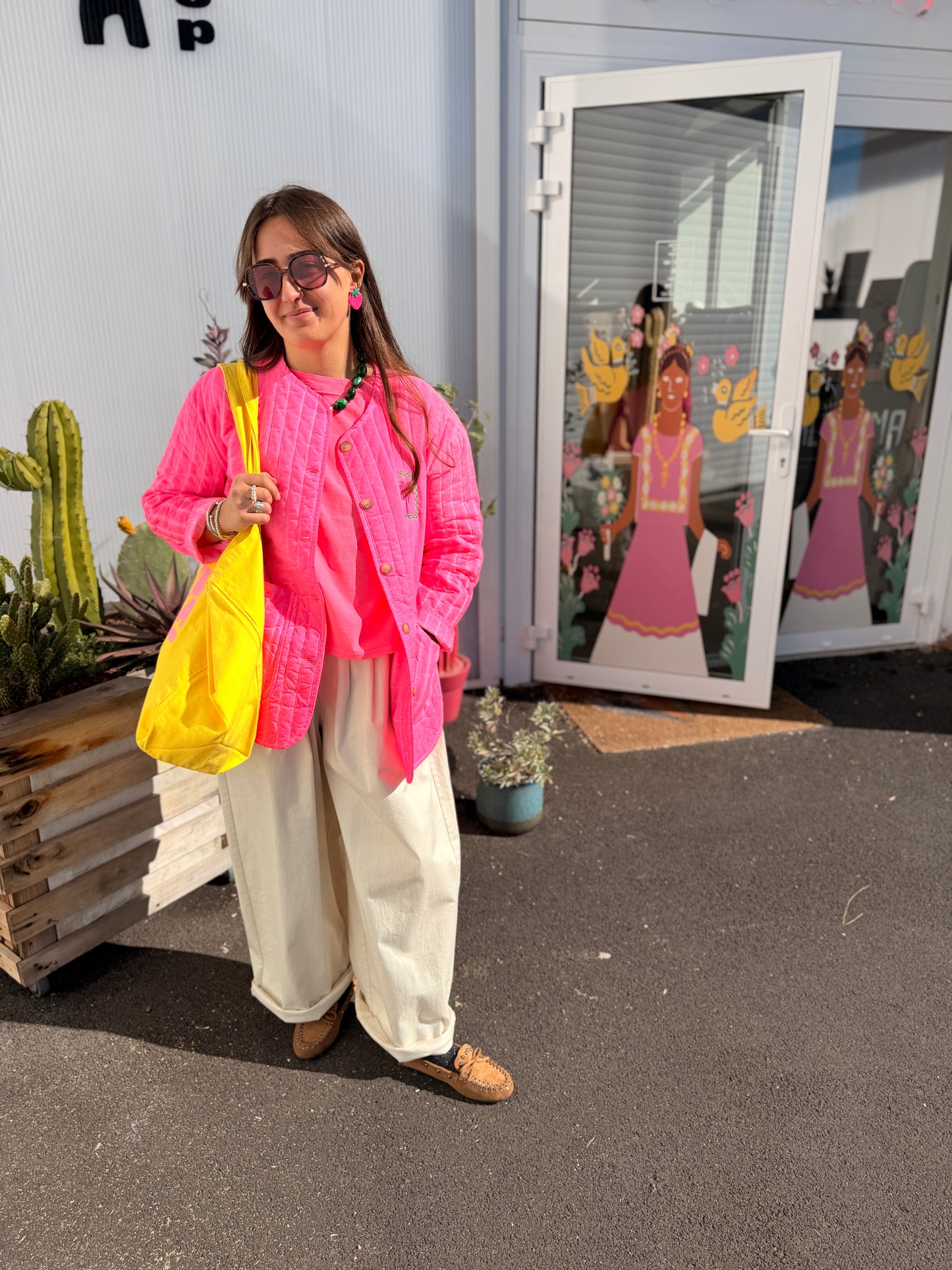 Veste matelassée Maika - rose fluo