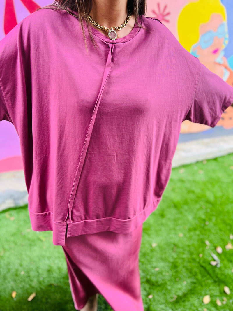 Sweat oversize César - Rose