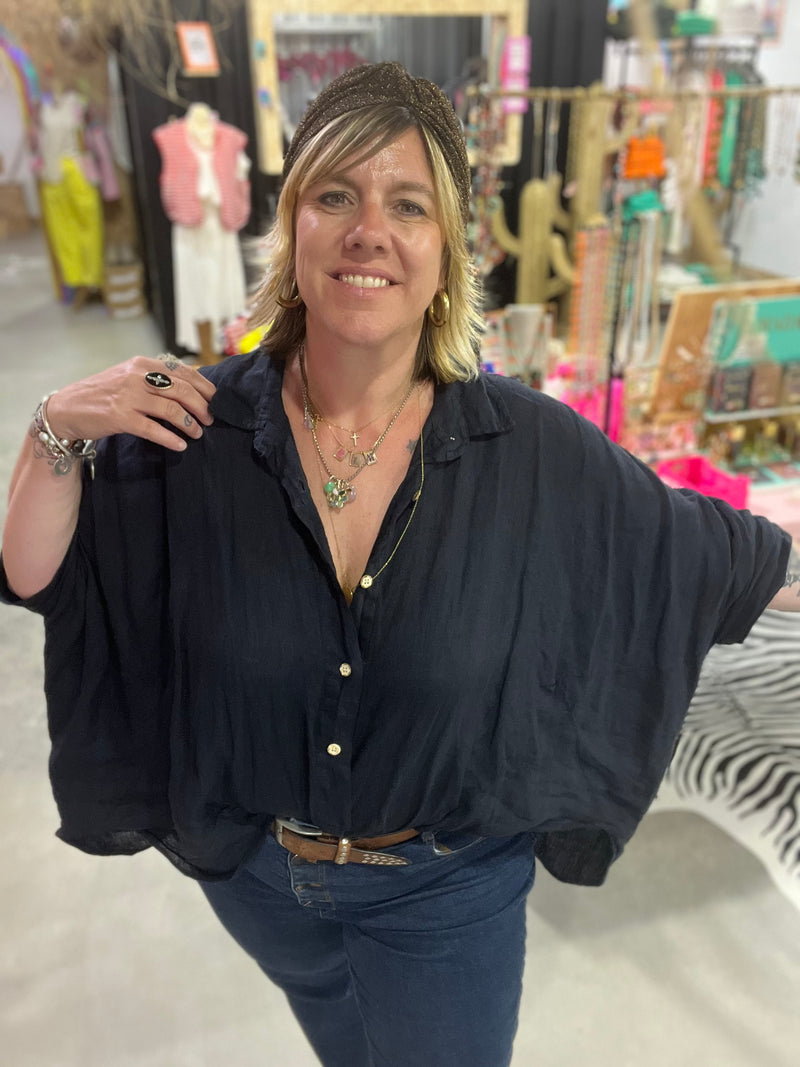 Chemise oversize IVY 100% lin - 4 couleurs