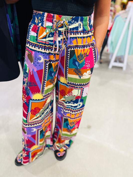 Pantalon fluide Rise multicolore