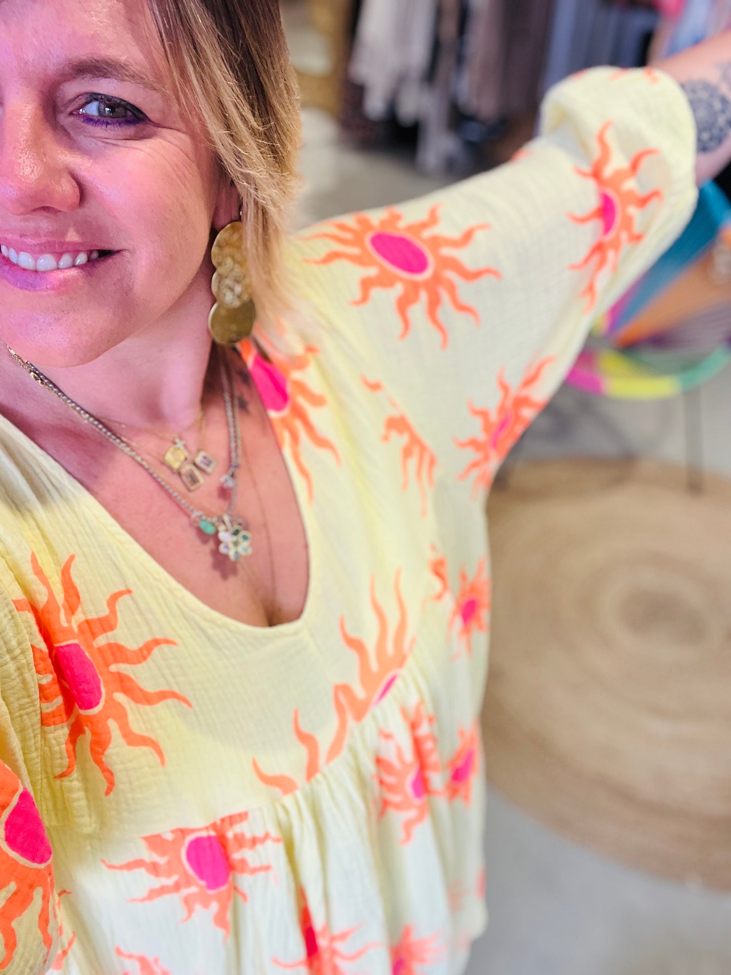 Robe oversize Solar - Jaune