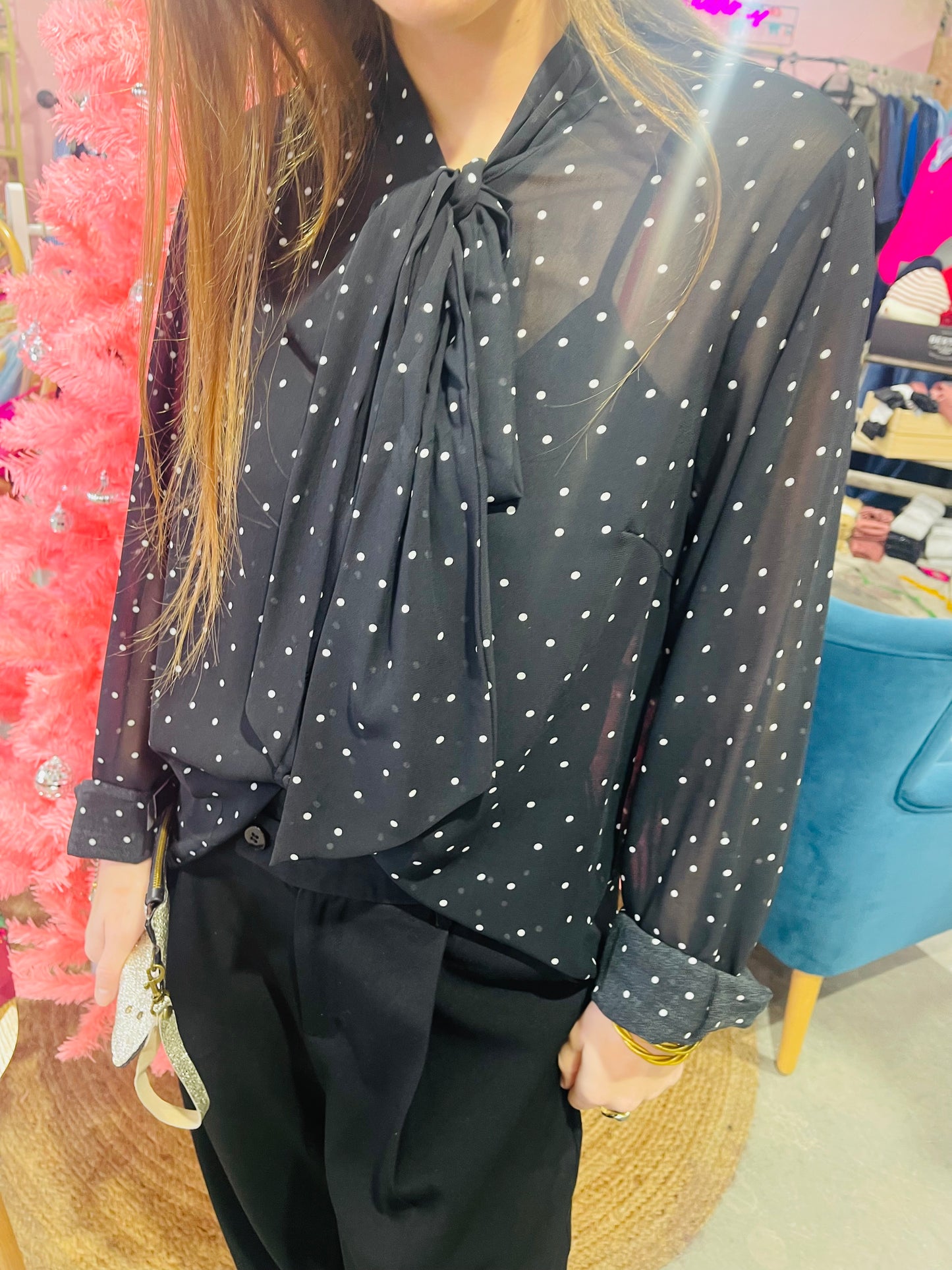 Blouse vaporeuse Doti - Noir