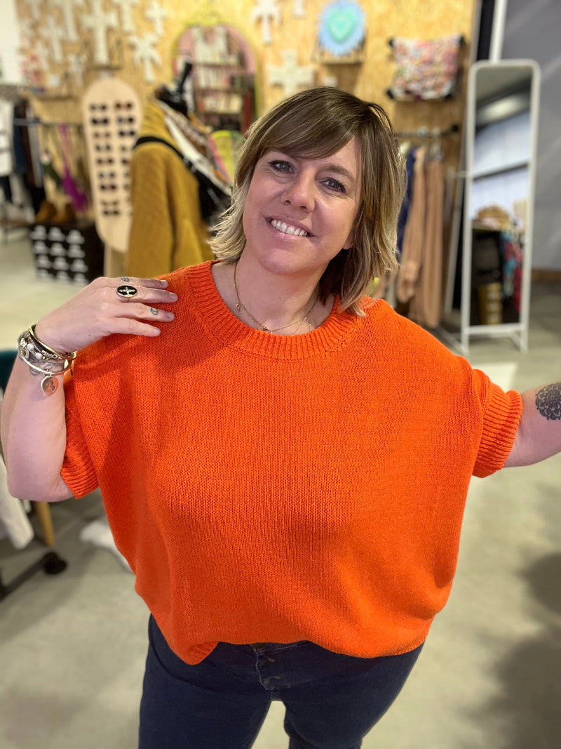 Pull en coton Dafné by Banditas - Orange