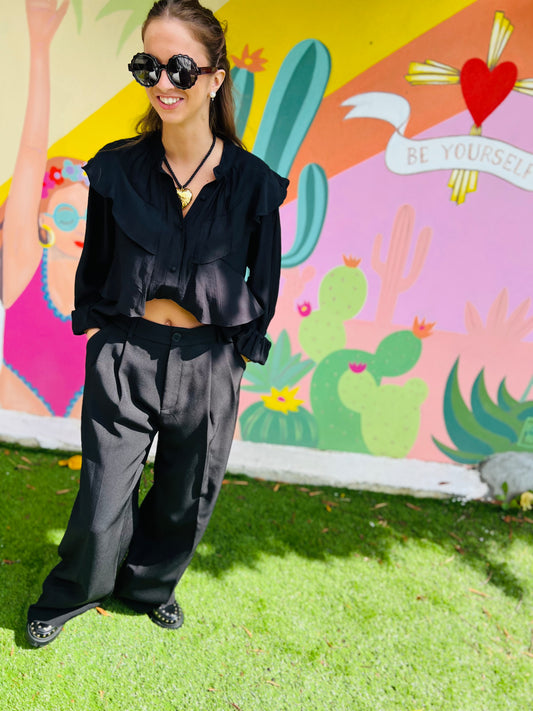 Pantalon à pinces Milly - Noir