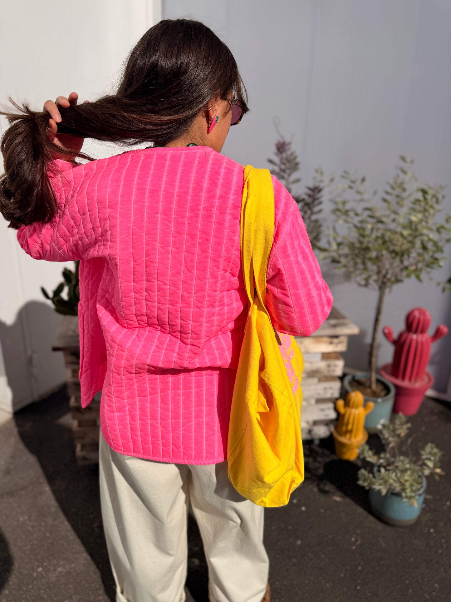 Veste matelassée Maika - rose fluo