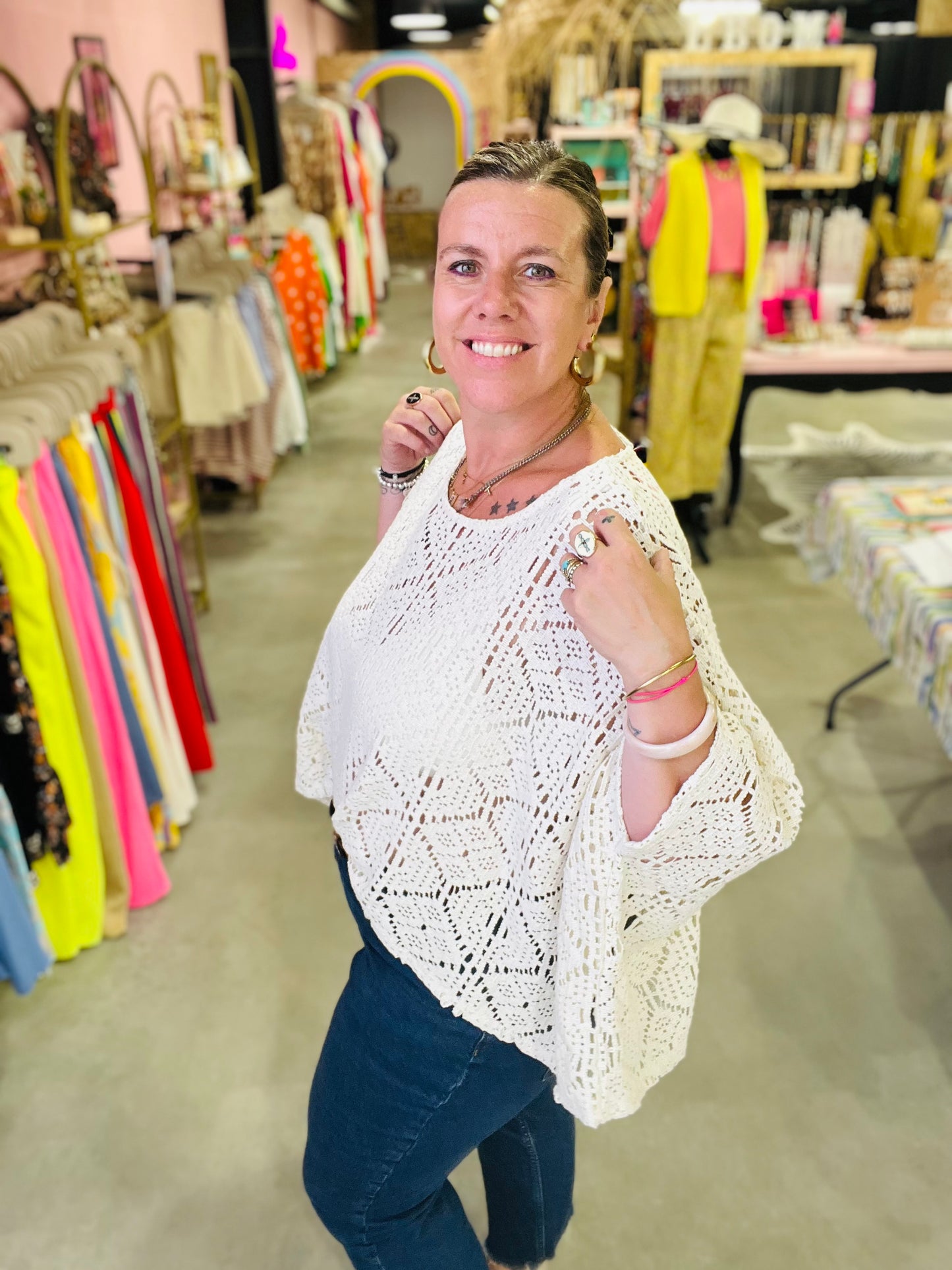 Top Ibiza crochet - écru
