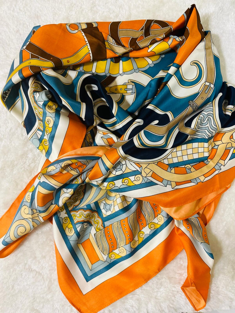 Foulard carré de soie Kiko 14