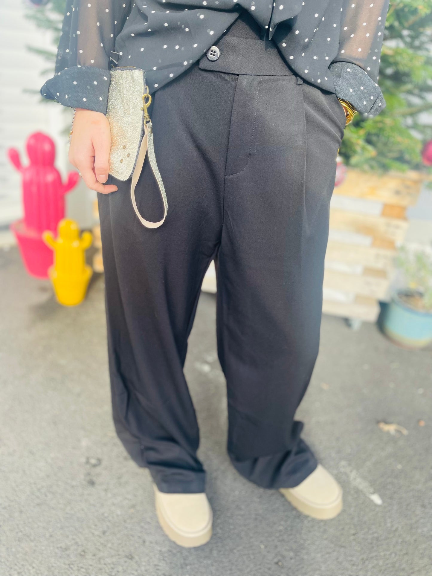 Pantalon à pinces Pita- Noir