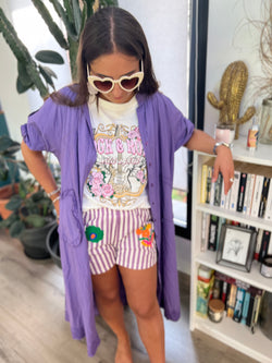 Robe coton India - violet