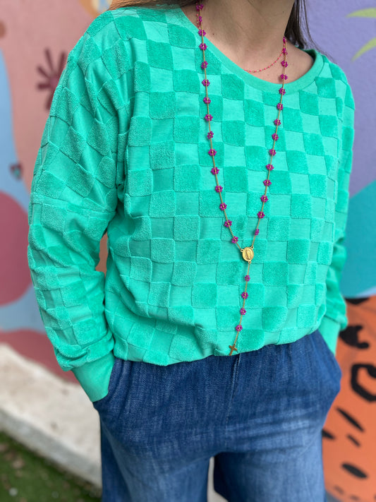 Sweat éponge Palm Sonia - Vert