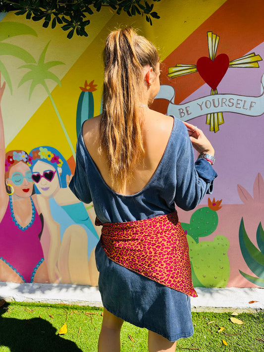 Robe dos ouvert Monika - denim marine