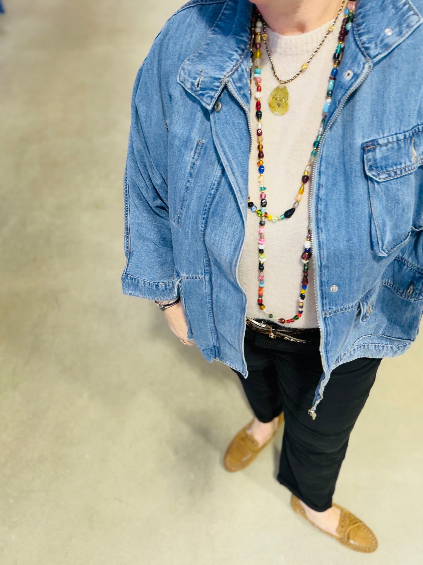 Veste Ilaria Jean oversize
