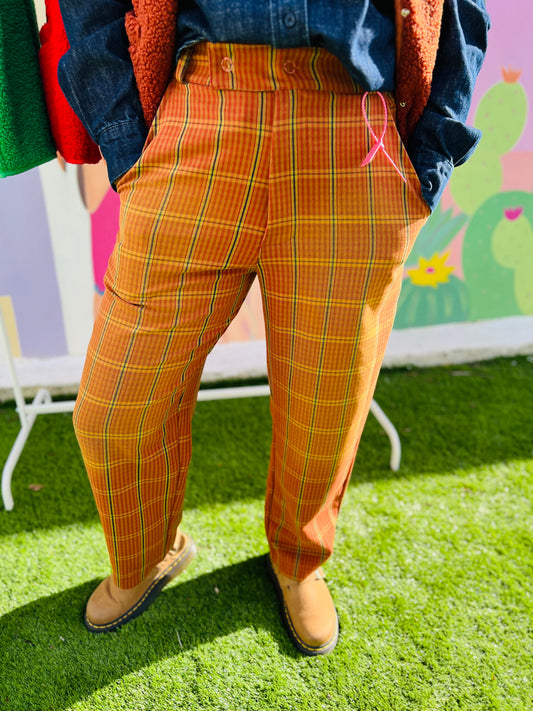 Pantalon à carreaux Adige rouille by Banditas