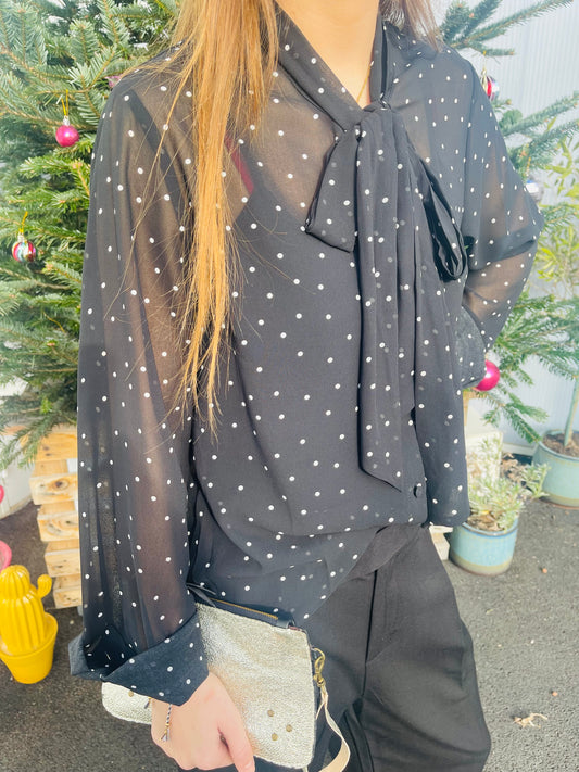 Blouse vaporeuse Doti - Noir