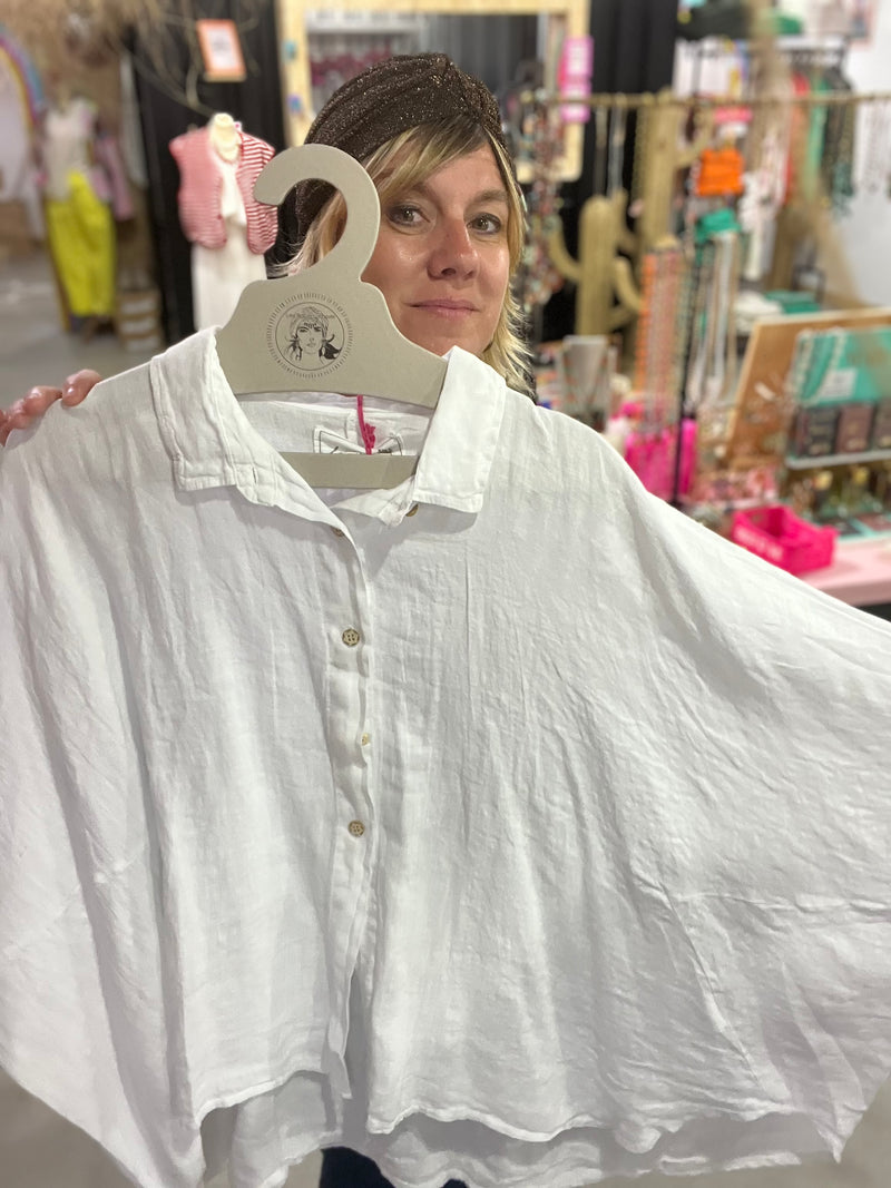 Chemise oversize IVY 100% lin - 4 couleurs