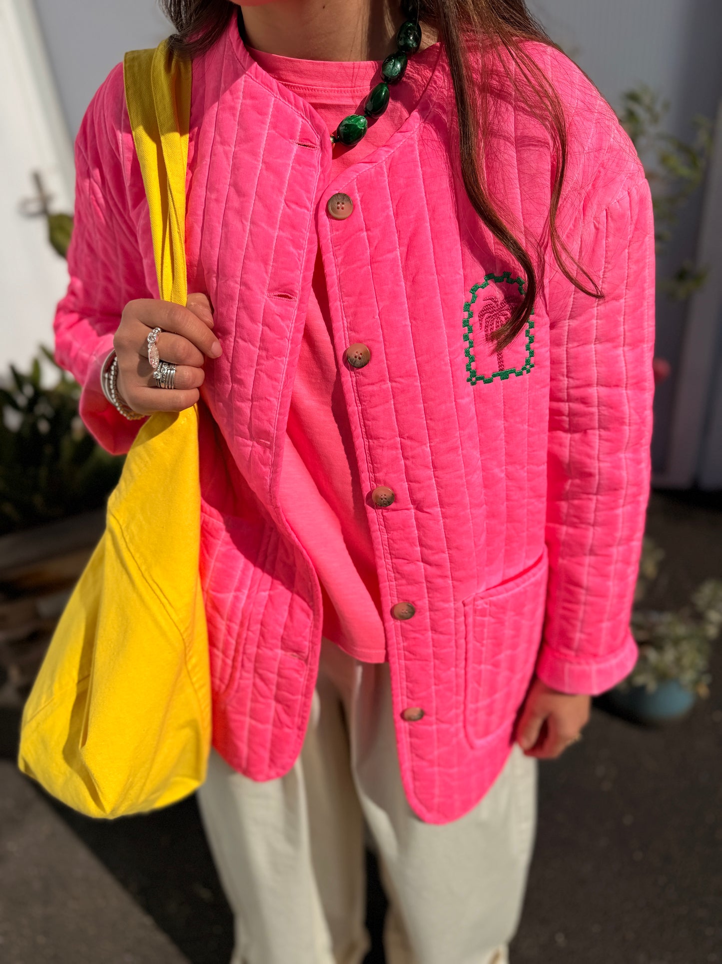 Veste matelassée Maika - rose fluo